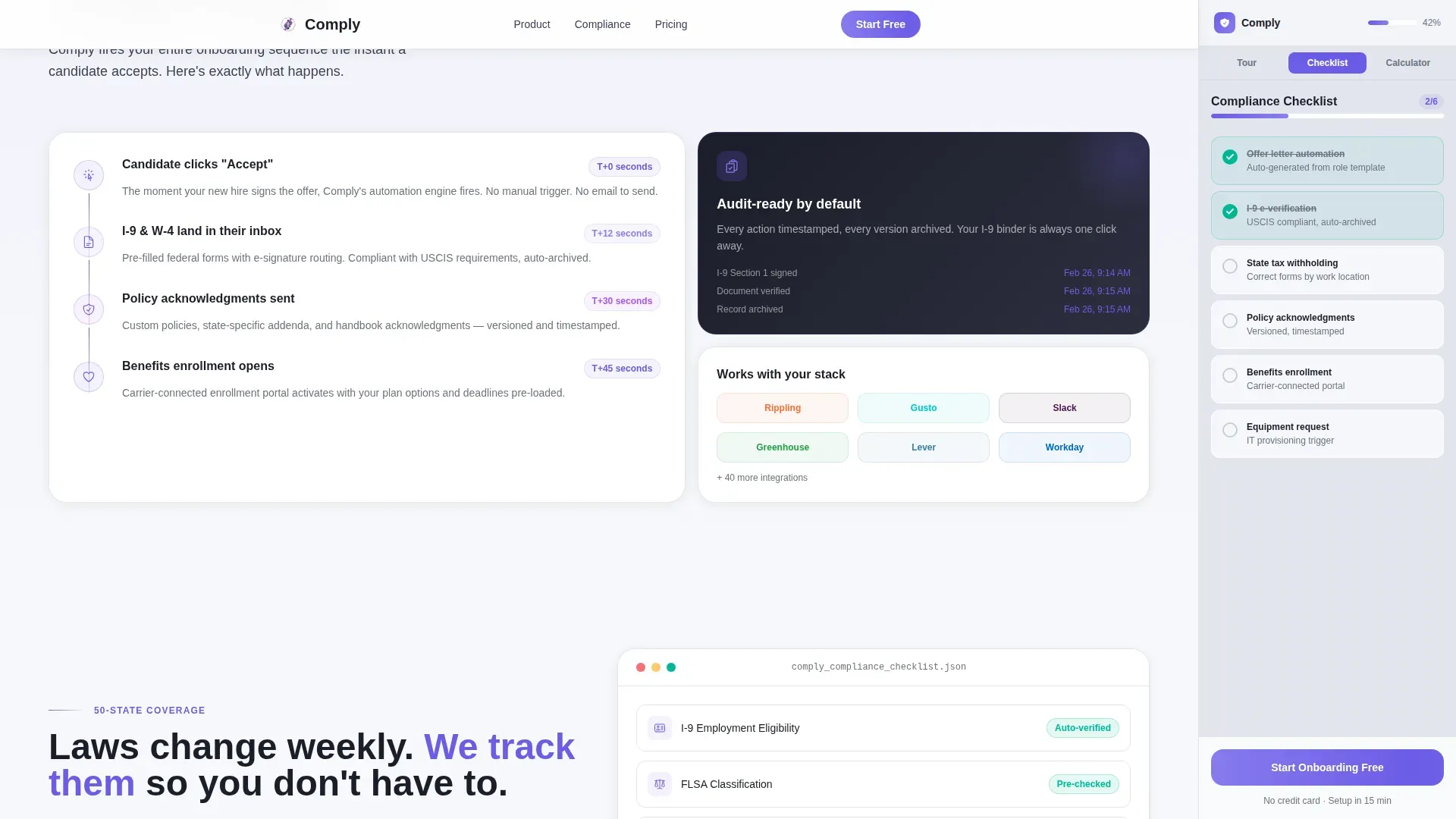 Compliance Software | Free Website Template | Rocket