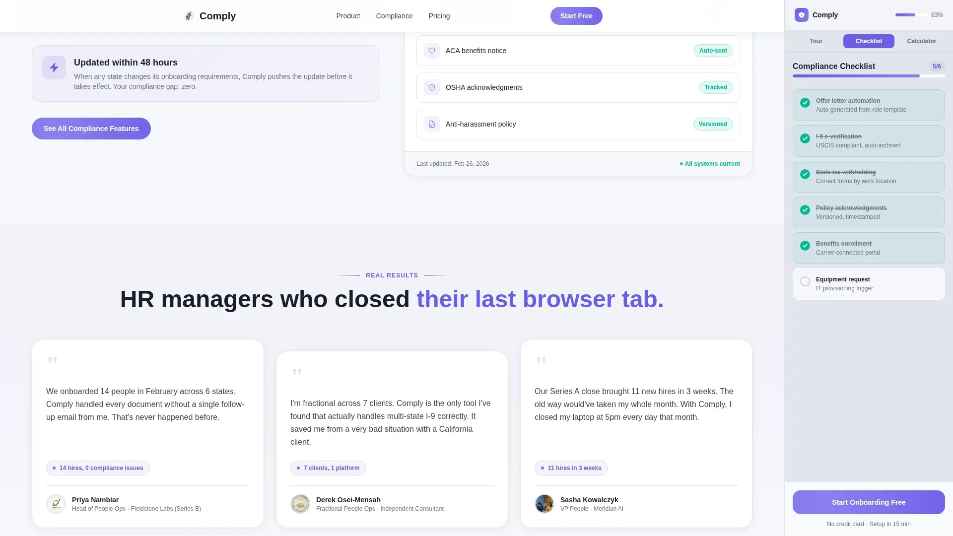 Compliance Software | Free Website Template | Rocket