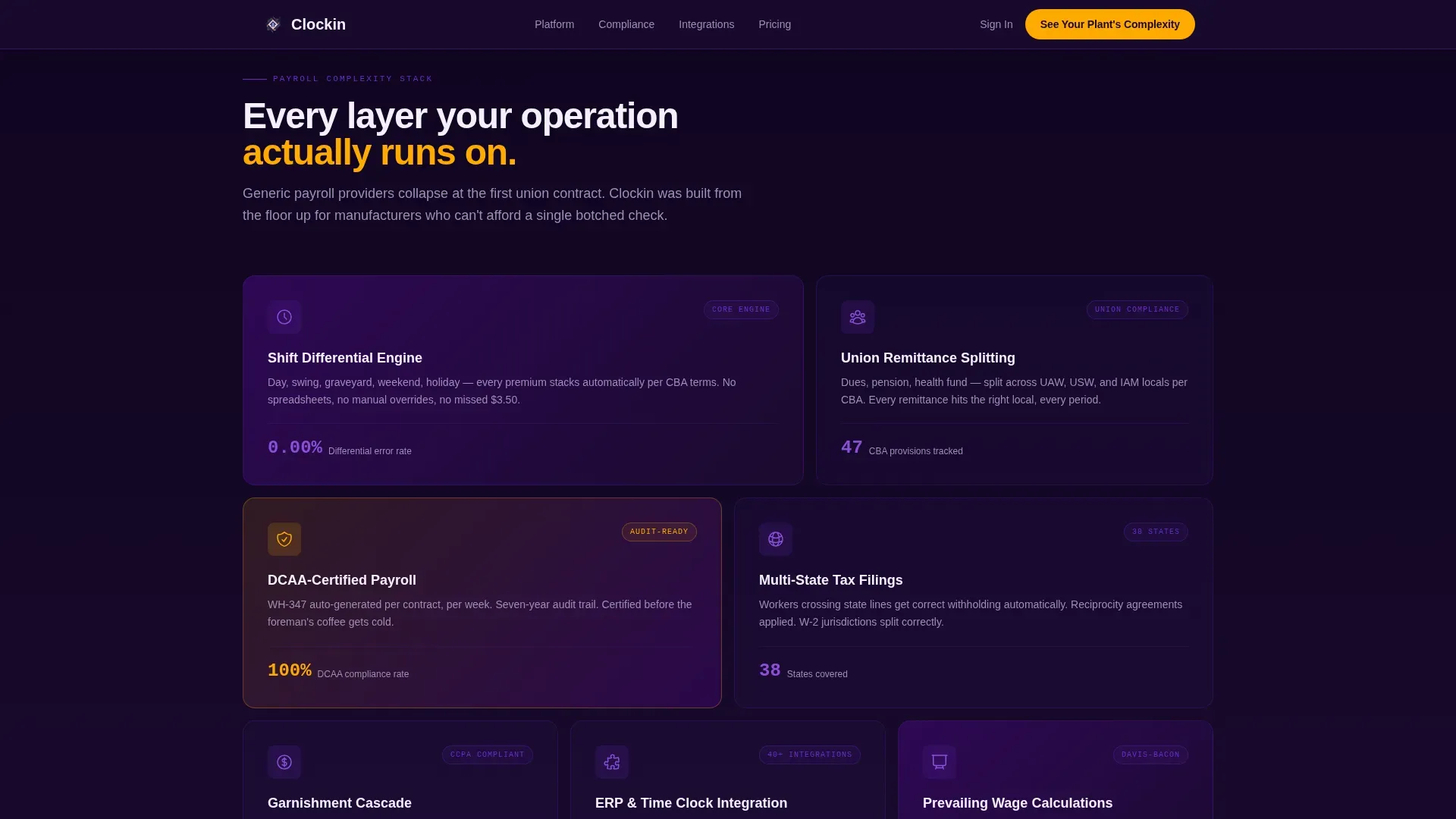Manufacturing Payroll | Free Website Template | Rocket