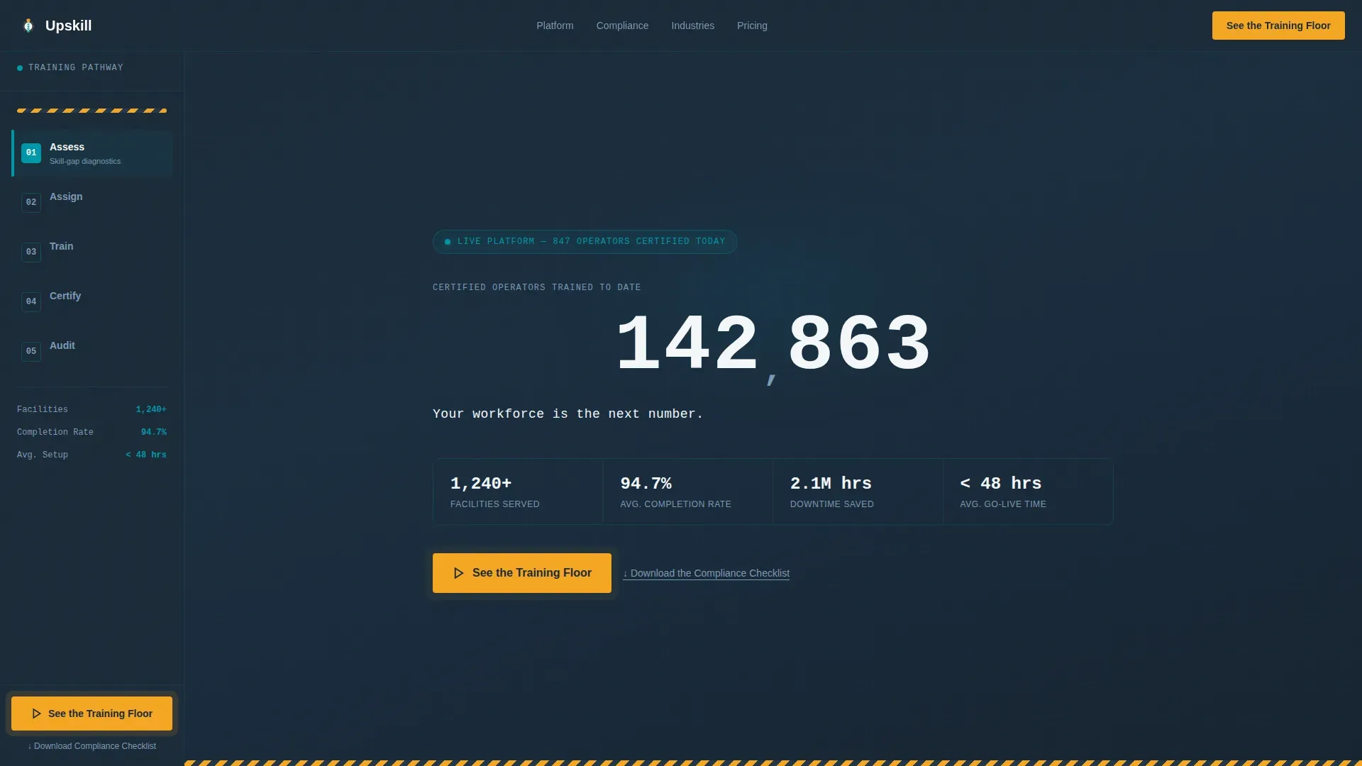 Manufacturing Training | Free Website Template | Rocket