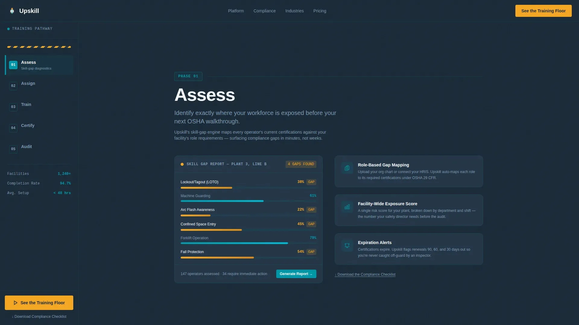 Manufacturing Training | Free Website Template | Rocket