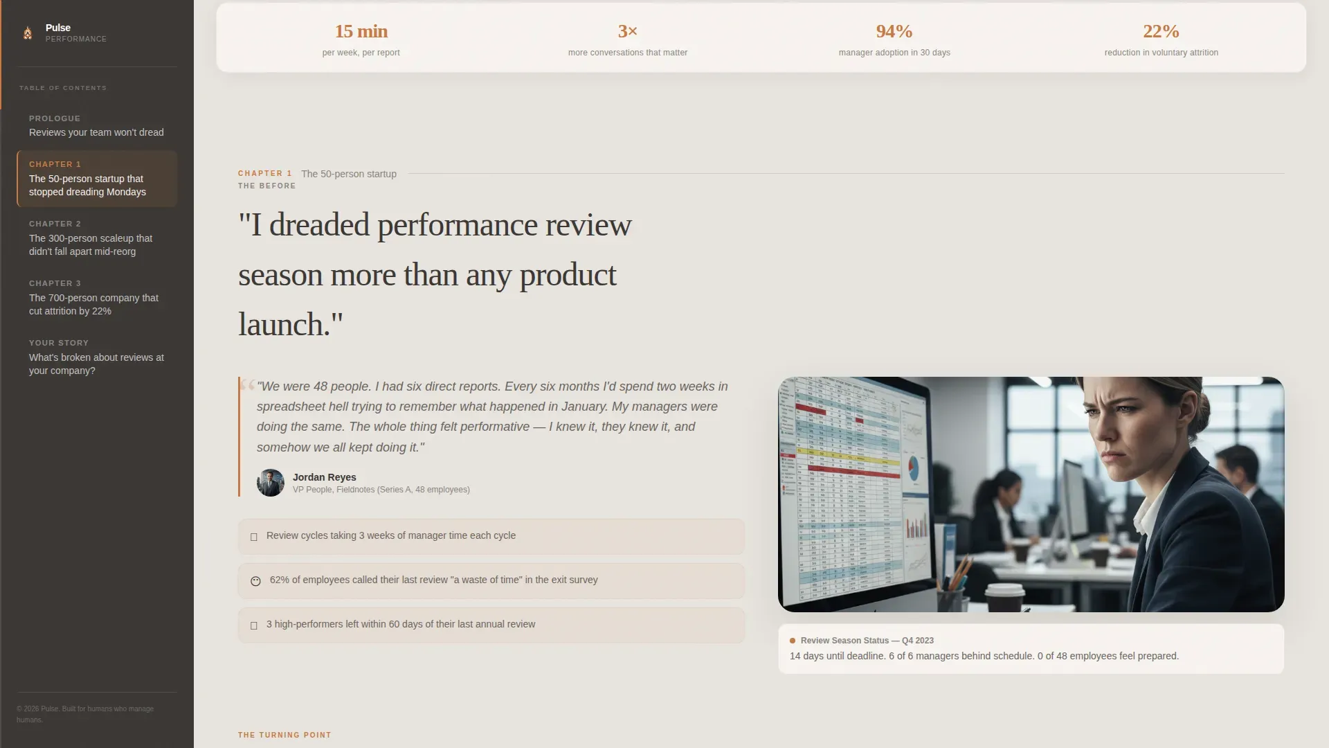 Performance Management Landing Page Template
