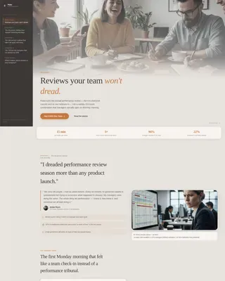 Performance Management Landing Page Template