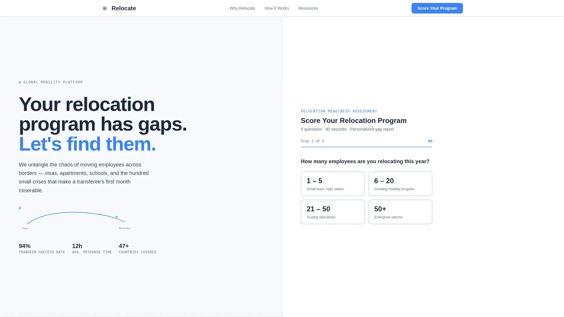 Seamless Relocation Management | Free Website Template | Rocket