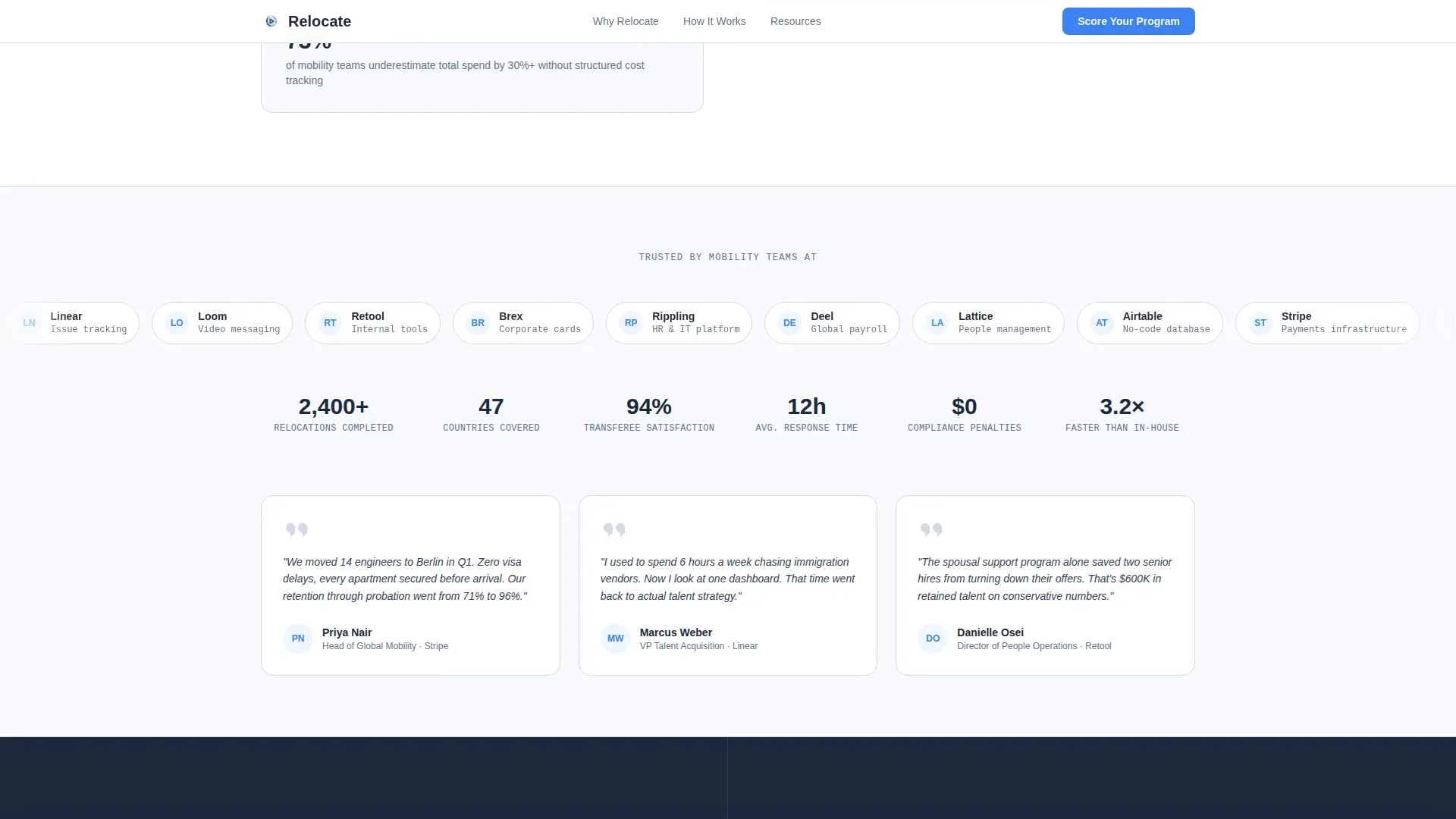 Seamless Relocation Management | Free Website Template | Rocket
