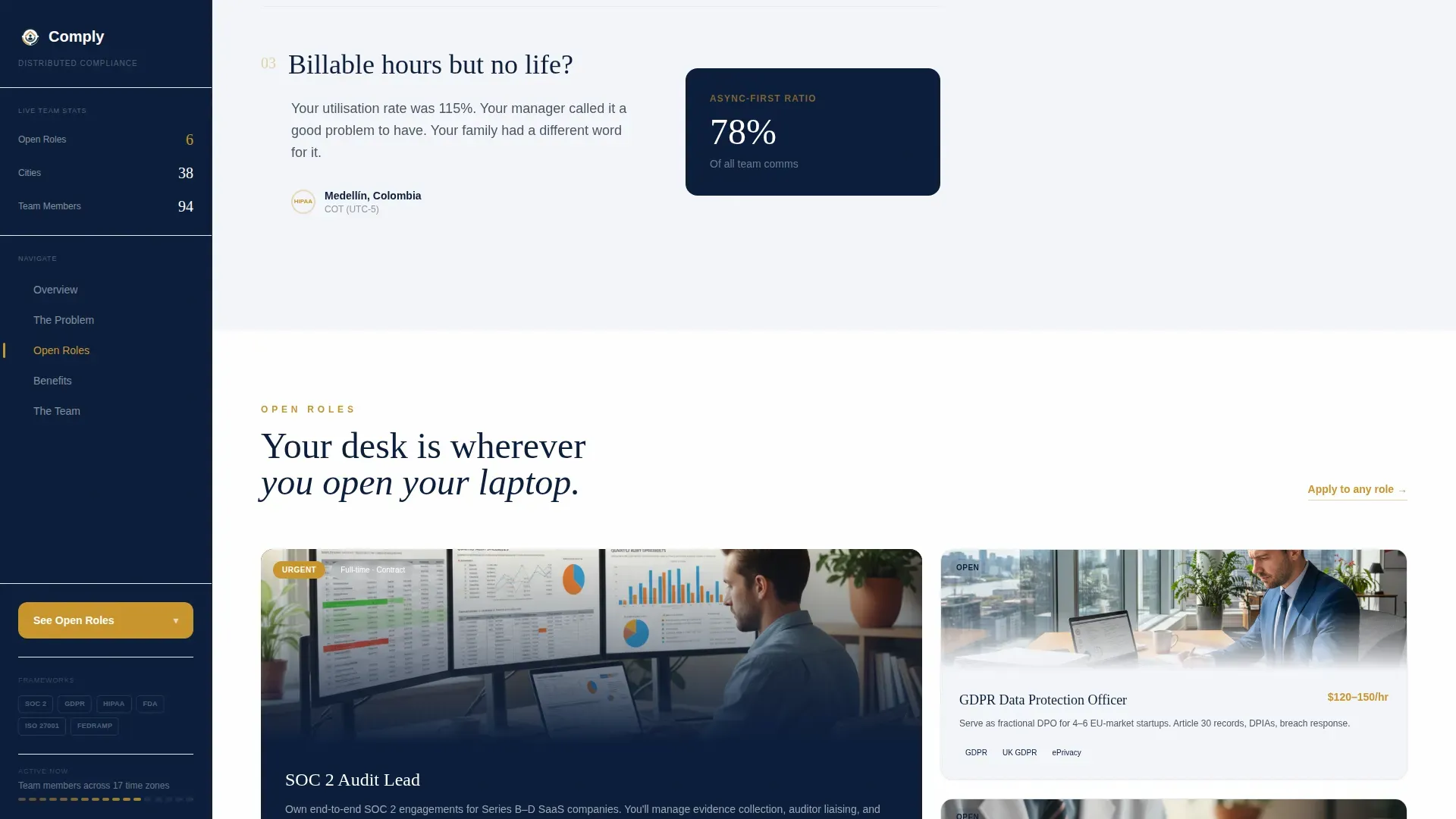 Compliance Recruitment | Free Website Template | Rocket