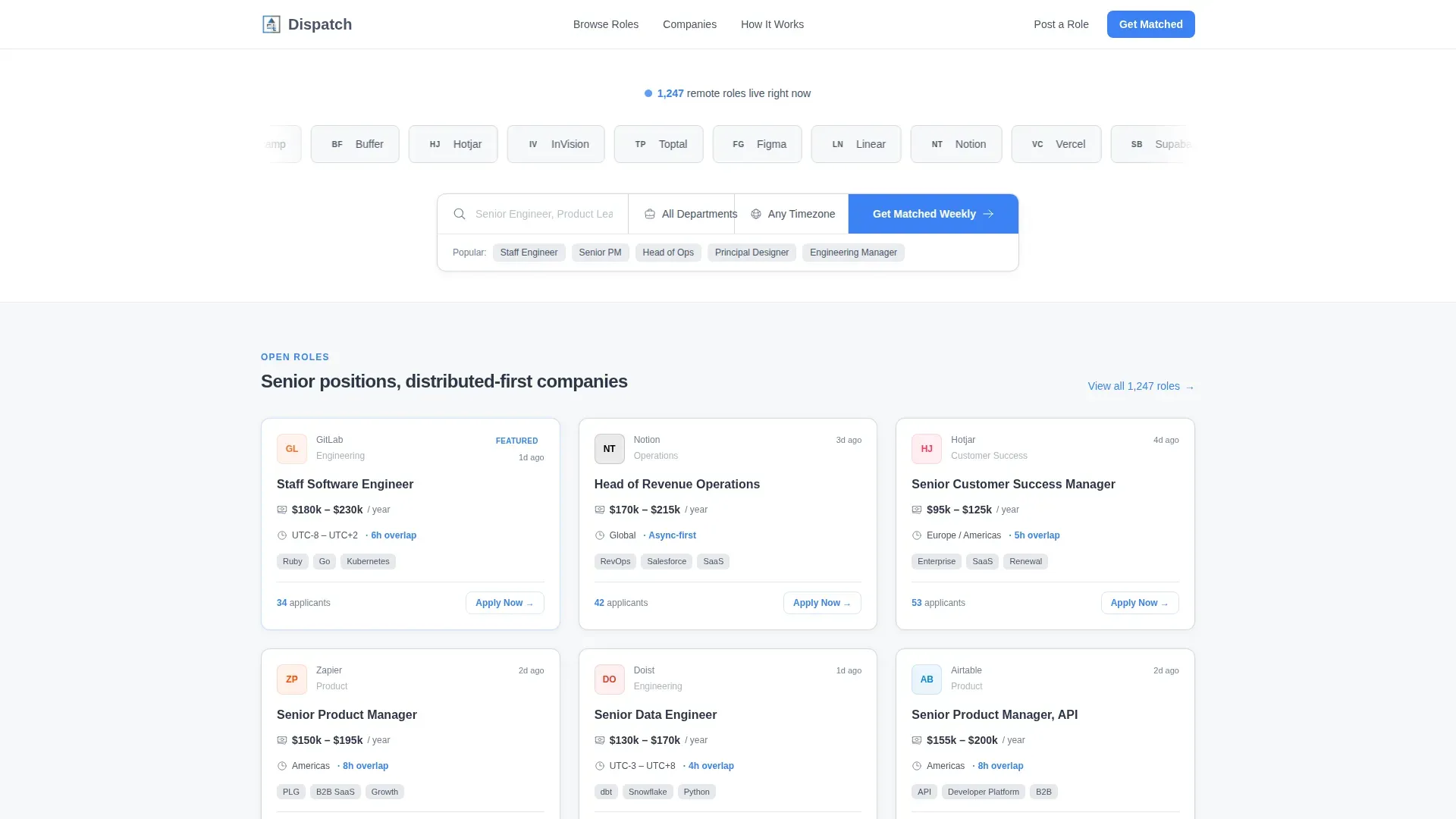 Remote Job Board Landing Page Template