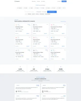 Remote Job Board Landing Page Template