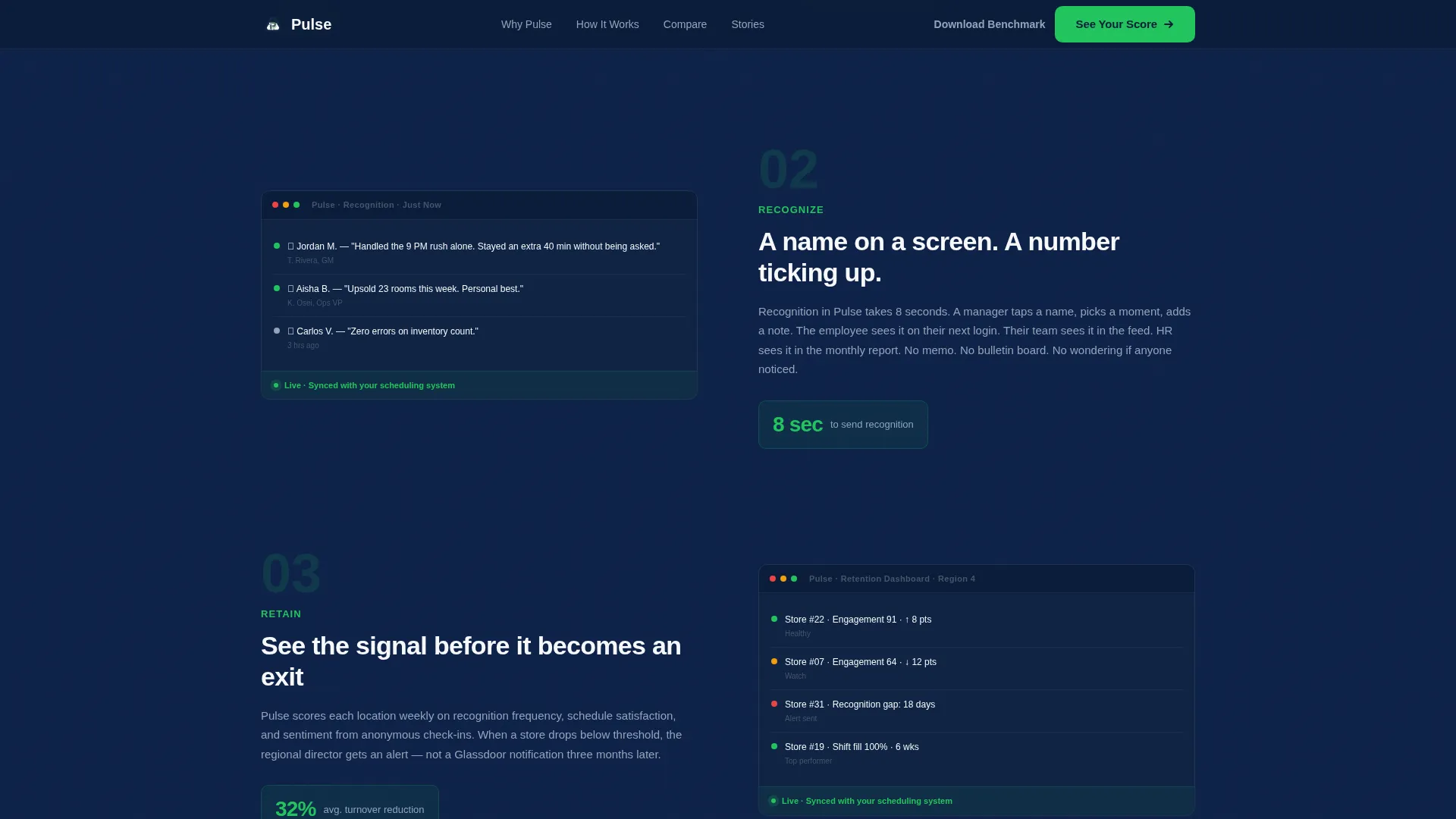 Powerful Frontline Engagement | Free Website Template | Rocket