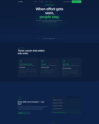 Powerful Frontline Engagement | Free Website Template | Rocket