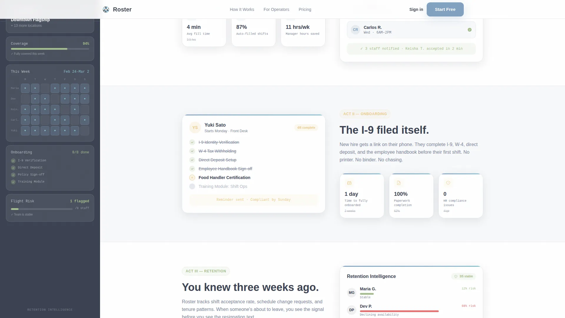 Streamlined Hospitalityhr | Free Website Template | Rocket