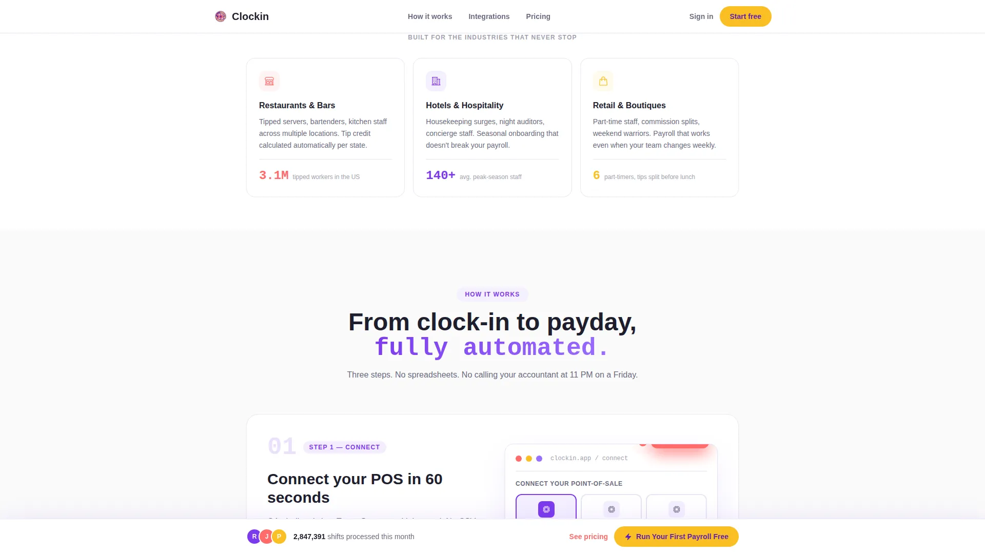 Effortless Payroll | Free Website Template | Rocket