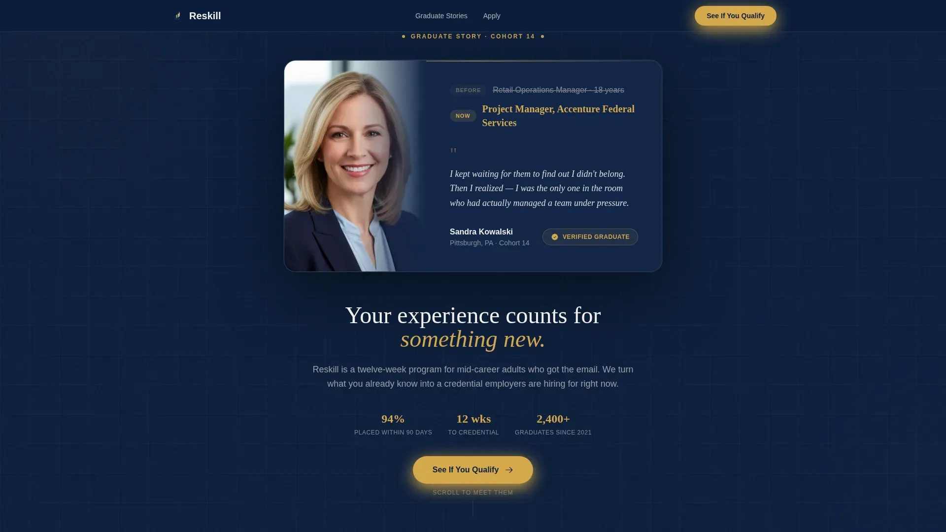 Skills Retraining Program Landing Page Template