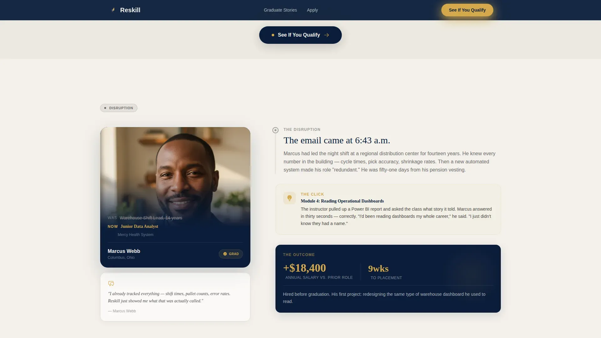 Skills Retraining Program Landing Page Template