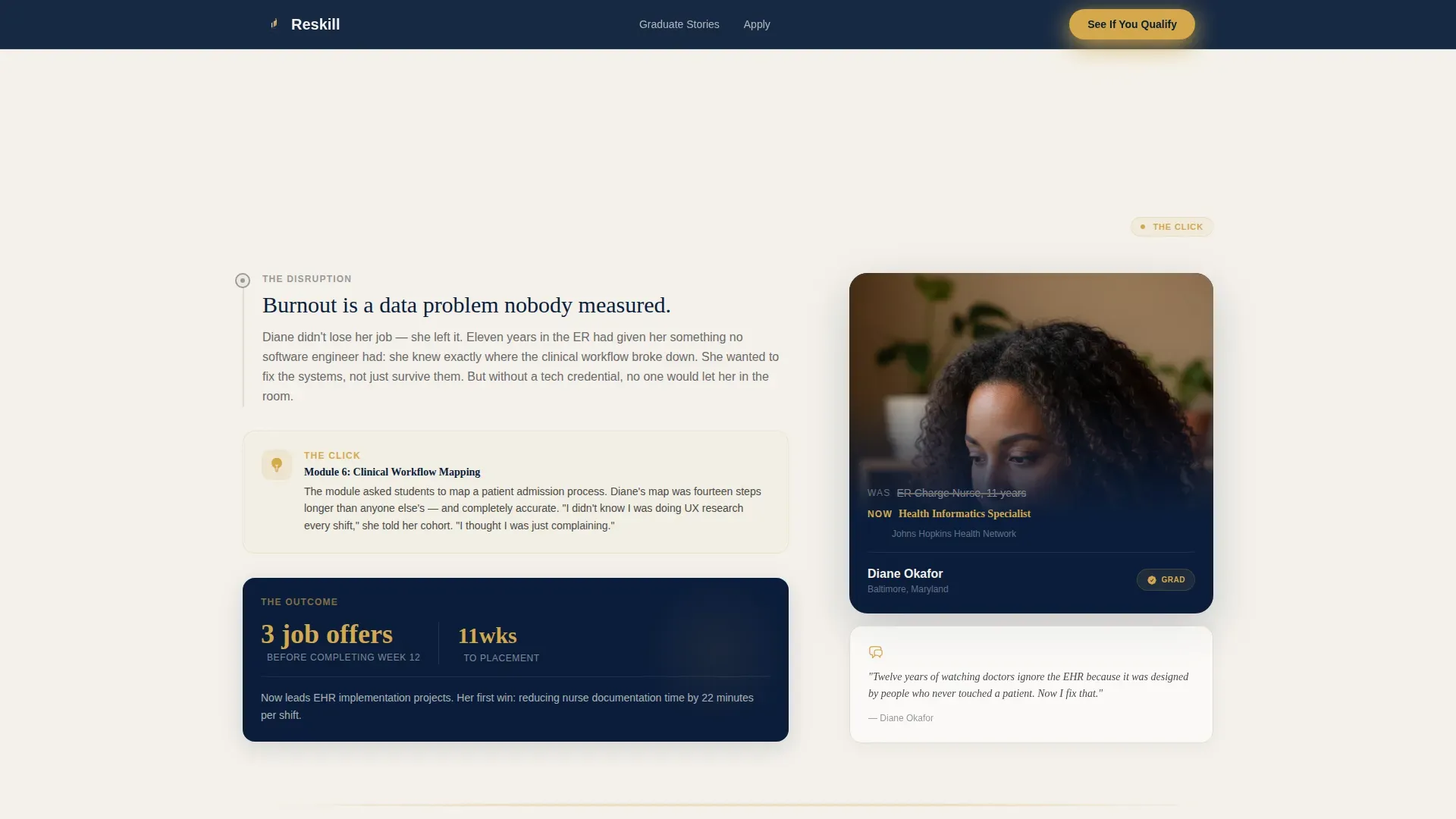 Skills Retraining Program Landing Page Template