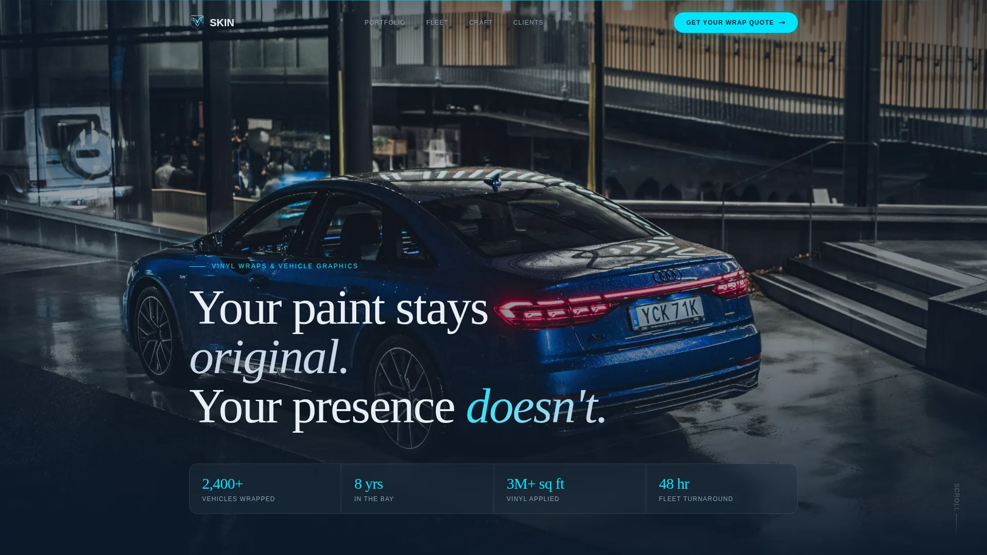 Vinyl Wrap & Vehicle Graphics Landing Page Template