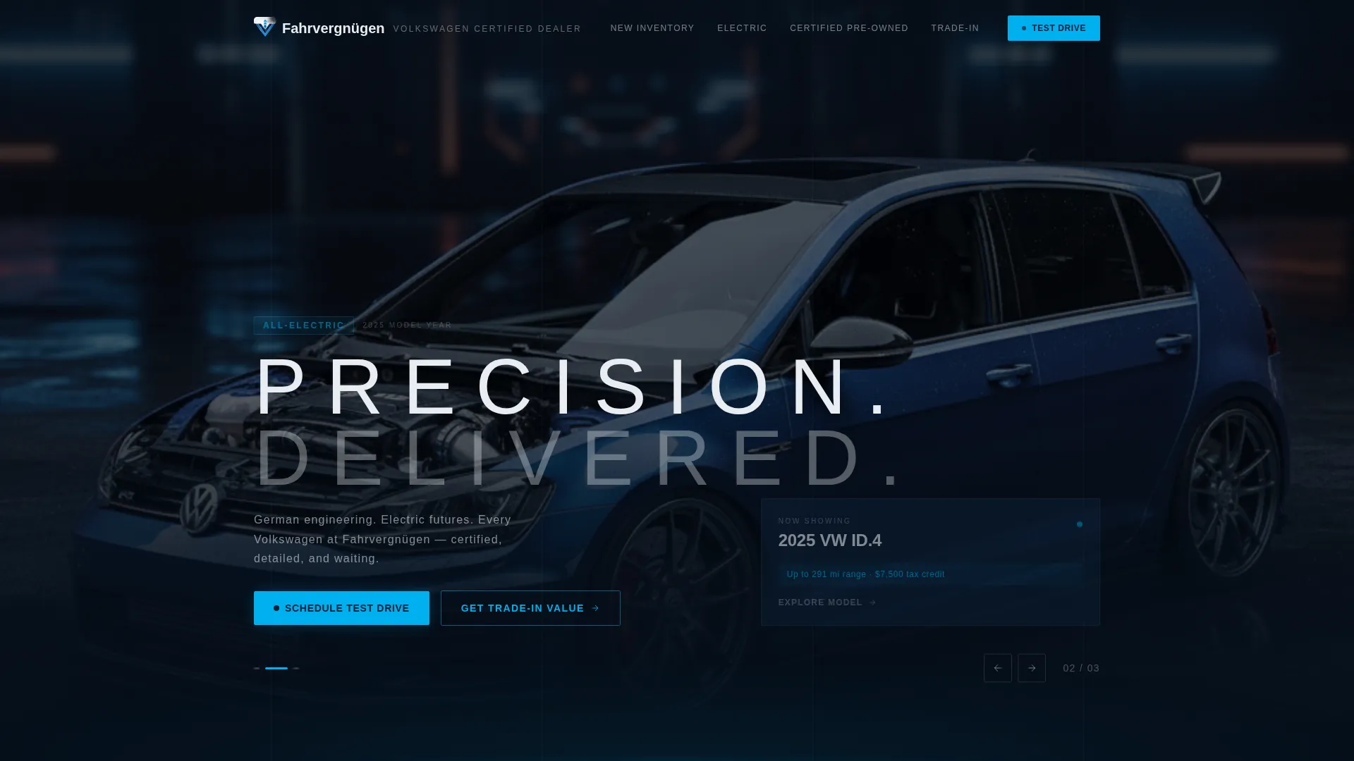 Car Dealership Online Booking Website Template