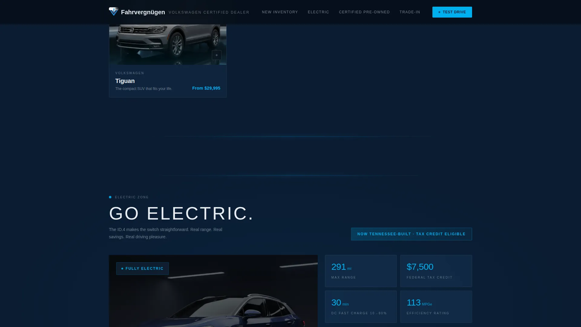 Car Dealership Online Booking Website Template