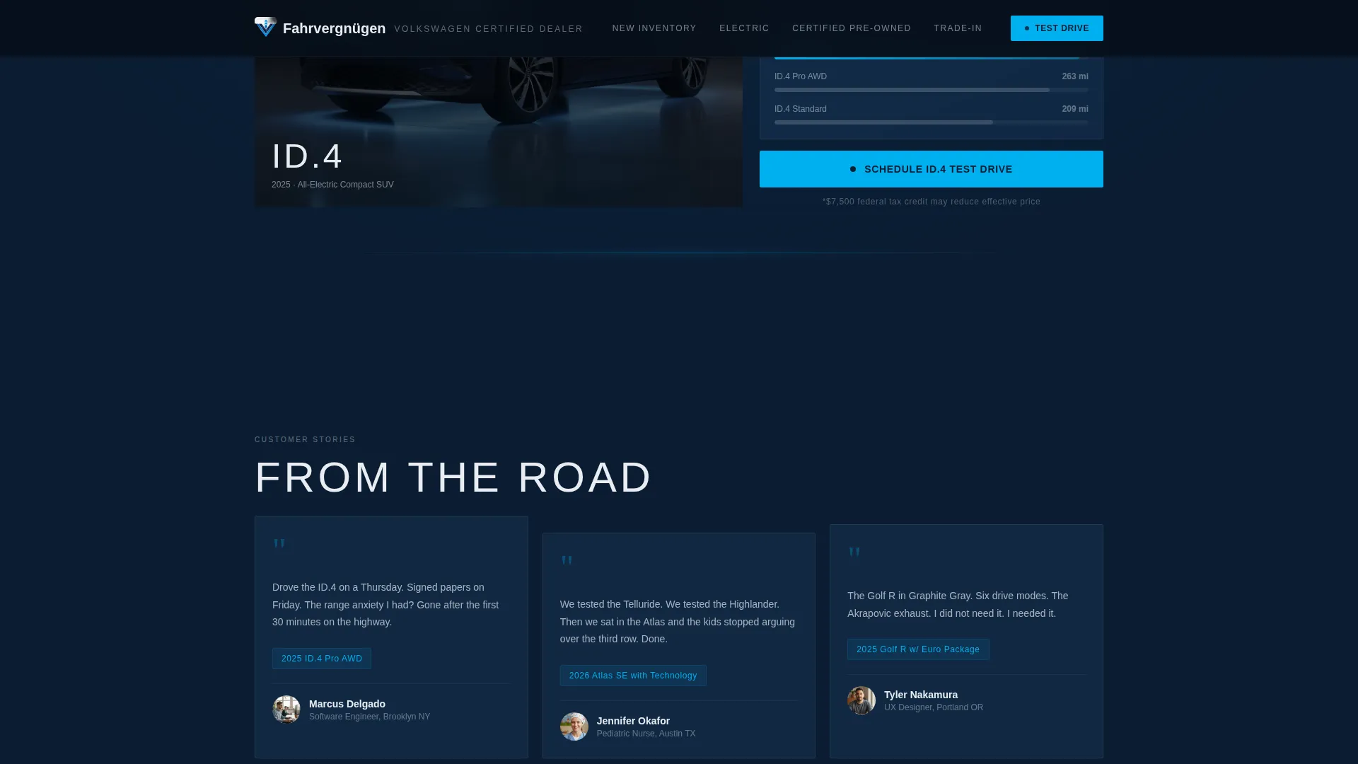 Car Dealership Online Booking Website Template