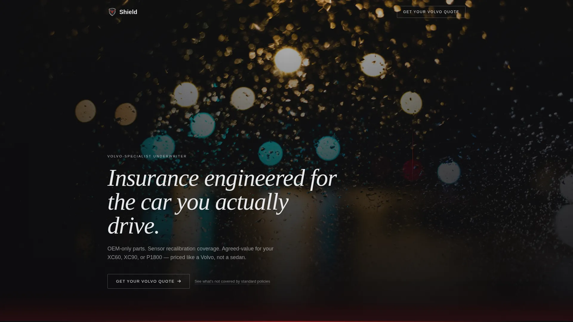 Volvo Insurance Specialist Landing Page Template