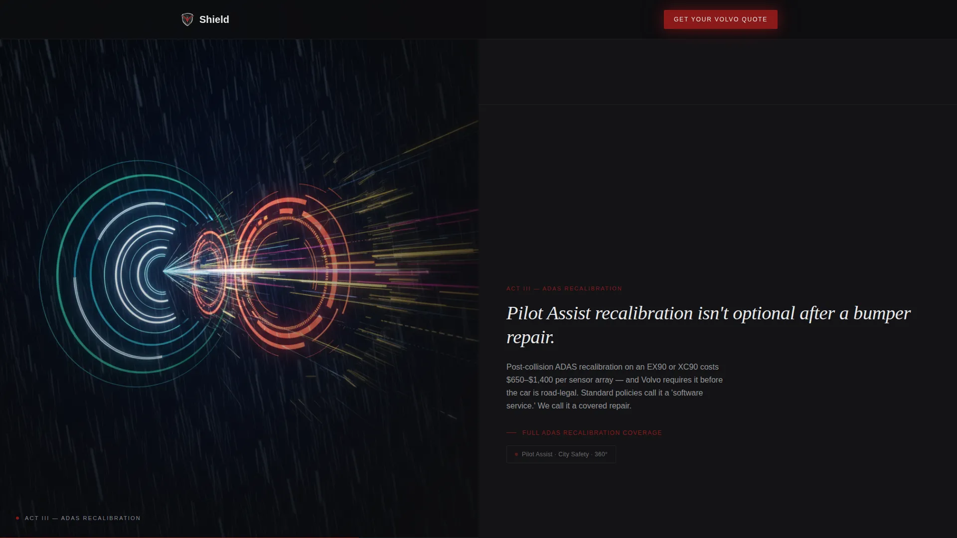 Volvo Insurance Specialist Landing Page Template