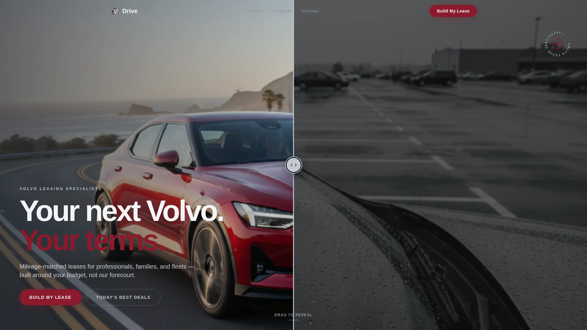 Volvo Leasing Specialist Landing Page Template