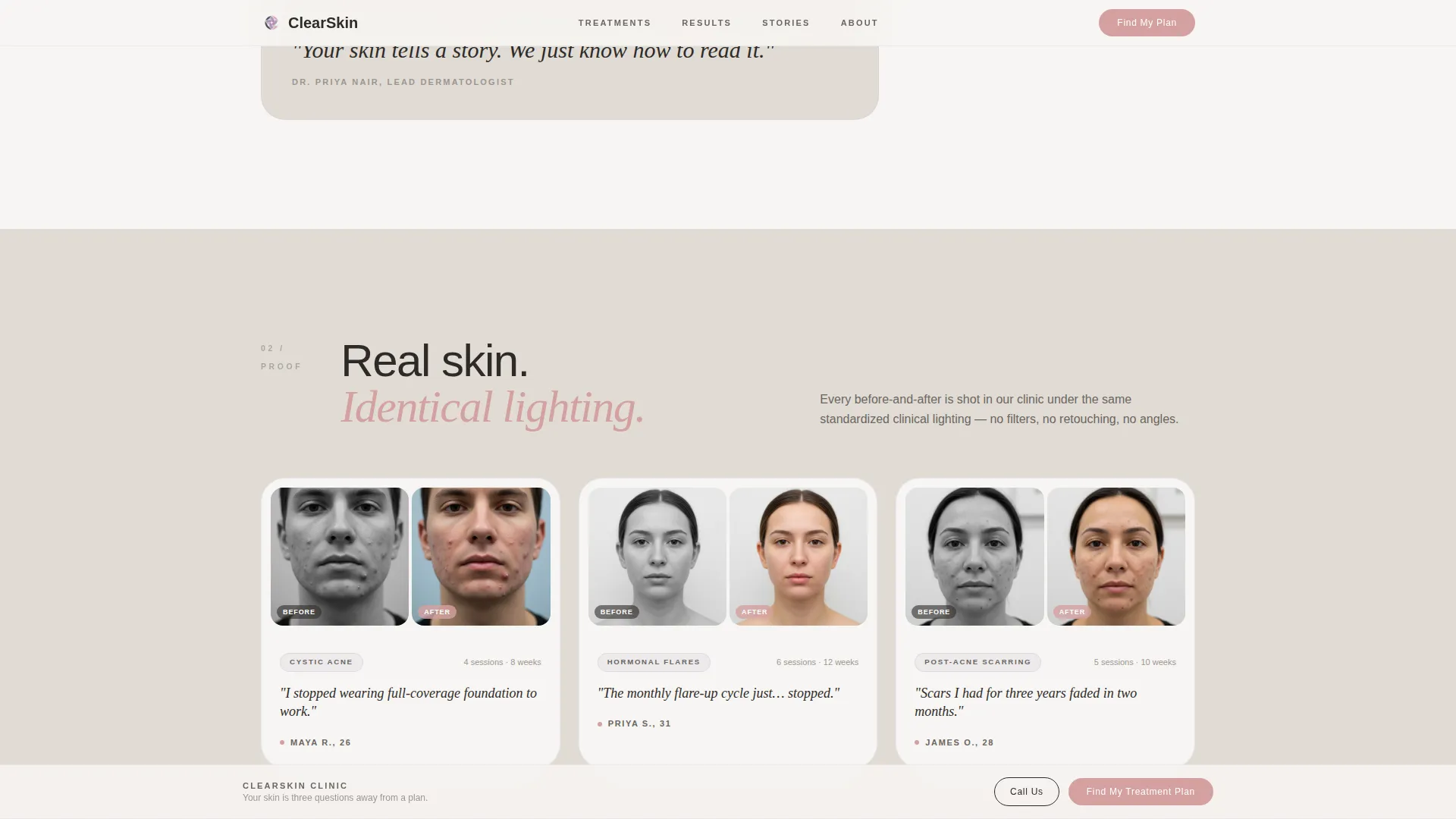 Skincare & Derma Clinic Booking Website Template