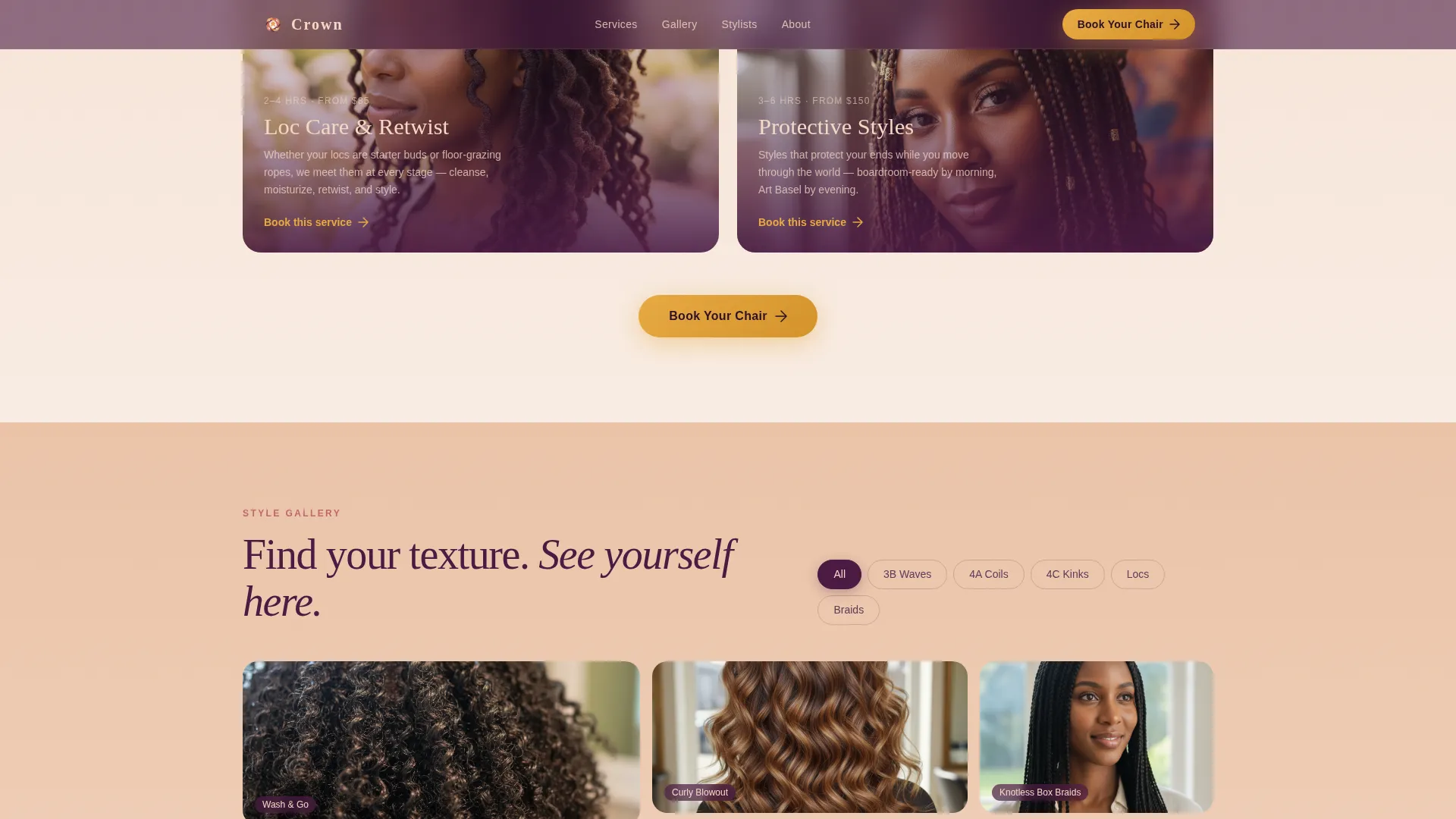 Luxurious Hairsalon | Free Website Template | Rocket