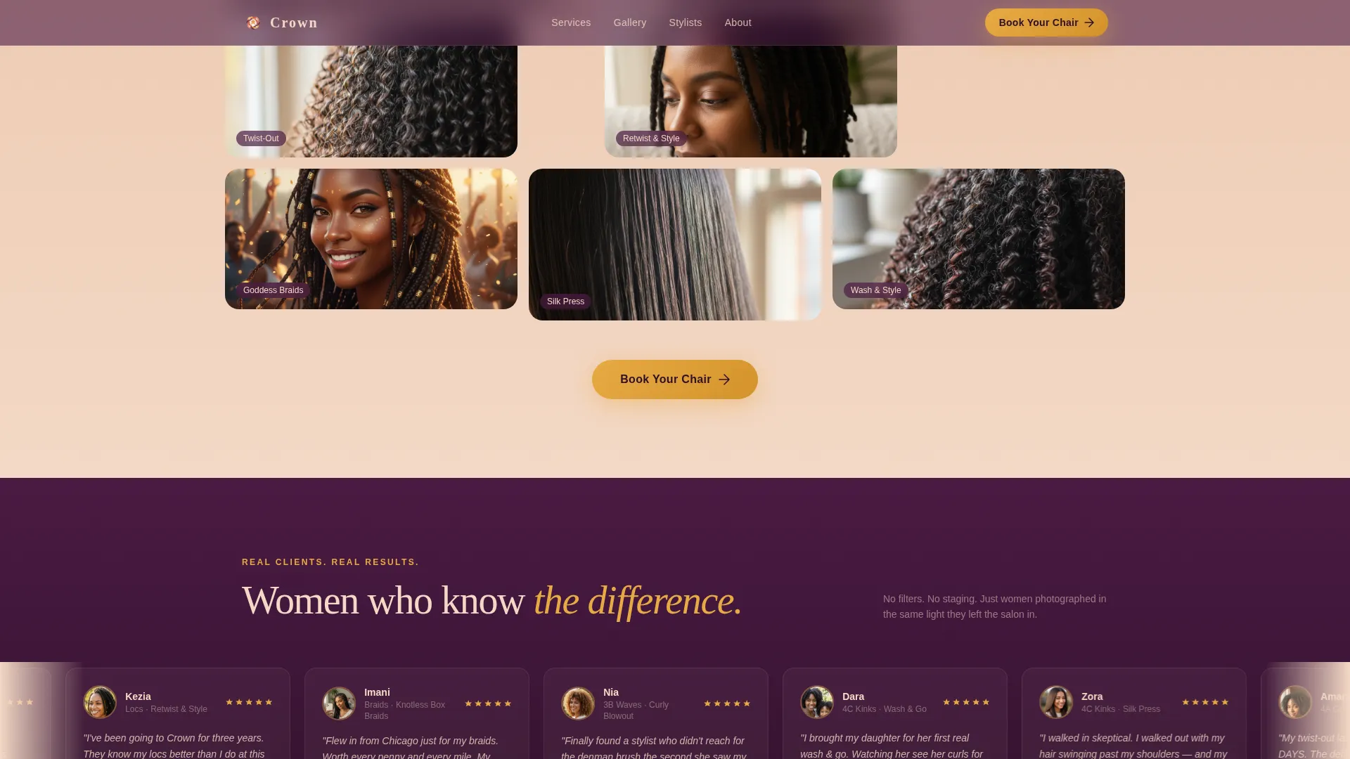 Luxurious Hairsalon | Free Website Template | Rocket