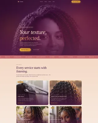 Luxurious Hairsalon | Free Website Template | Rocket