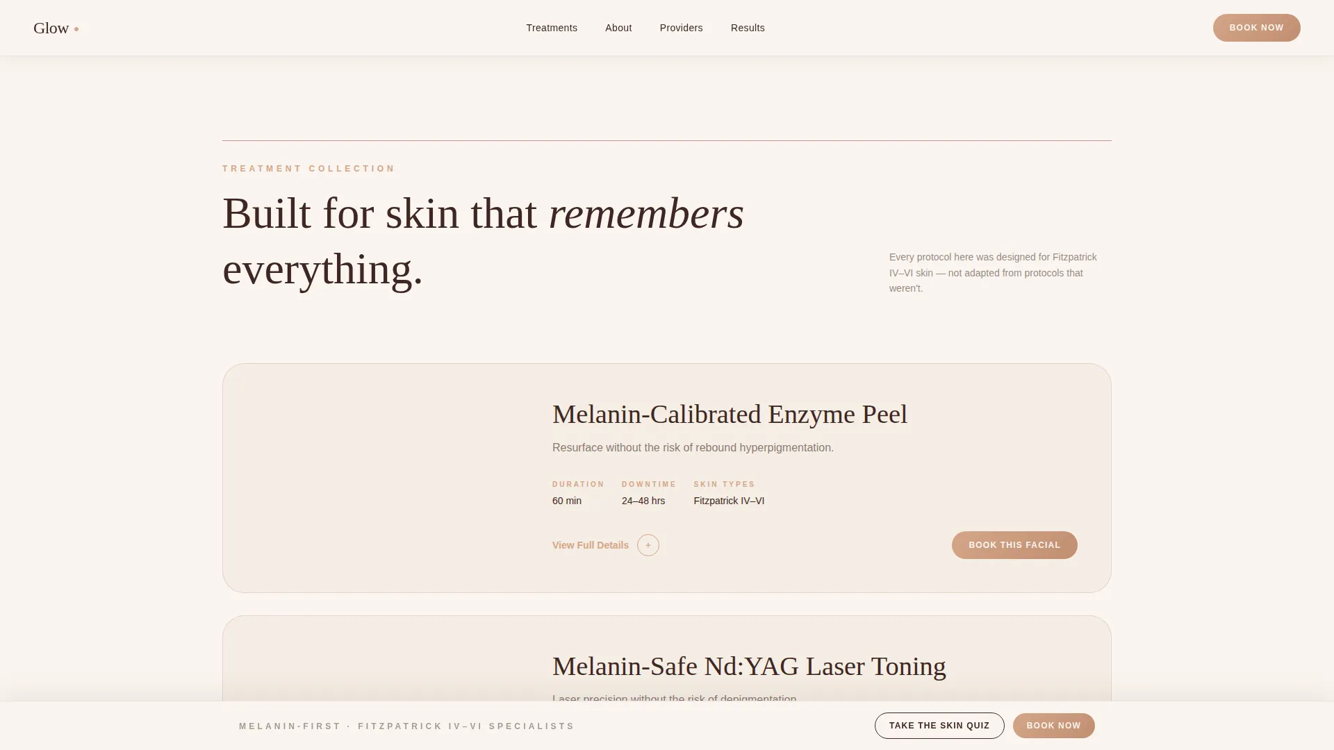 Radiant Skincare | Free Website Template | Rocket