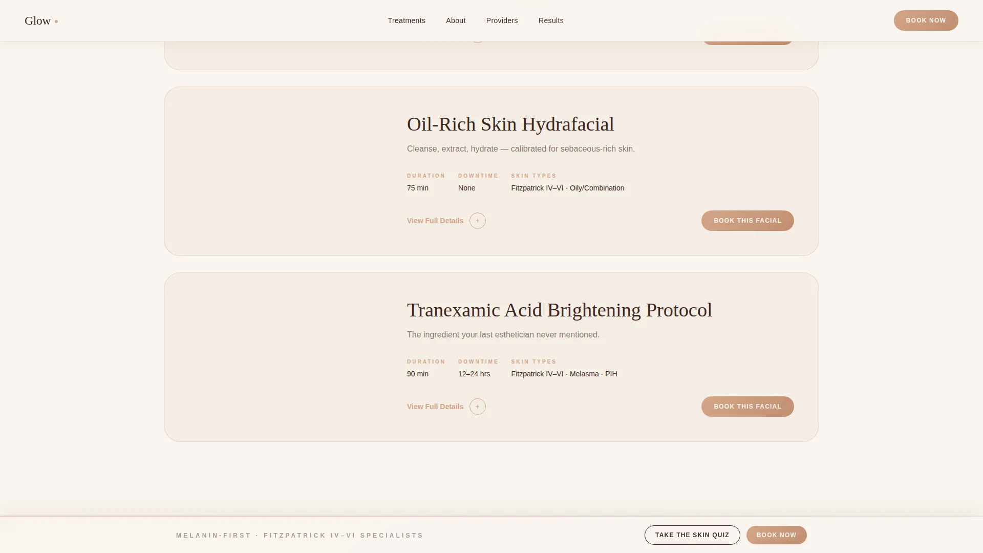 Radiant Skincare | Free Website Template | Rocket