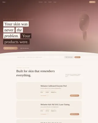 Radiant Skincare | Free Website Template | Rocket