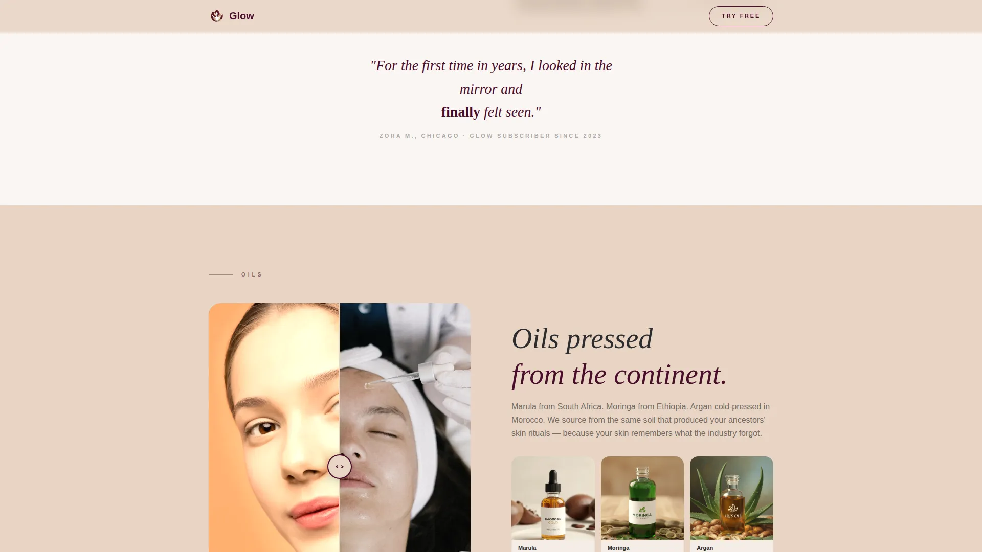Luxe Skincare | Free Website Template | Rocket