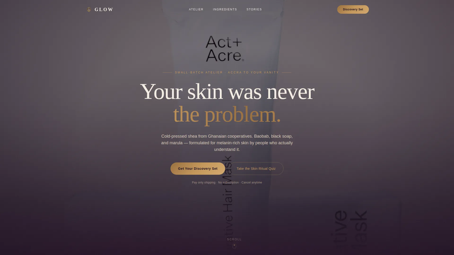 Luxurious Skincare | Free Website Template | Rocket