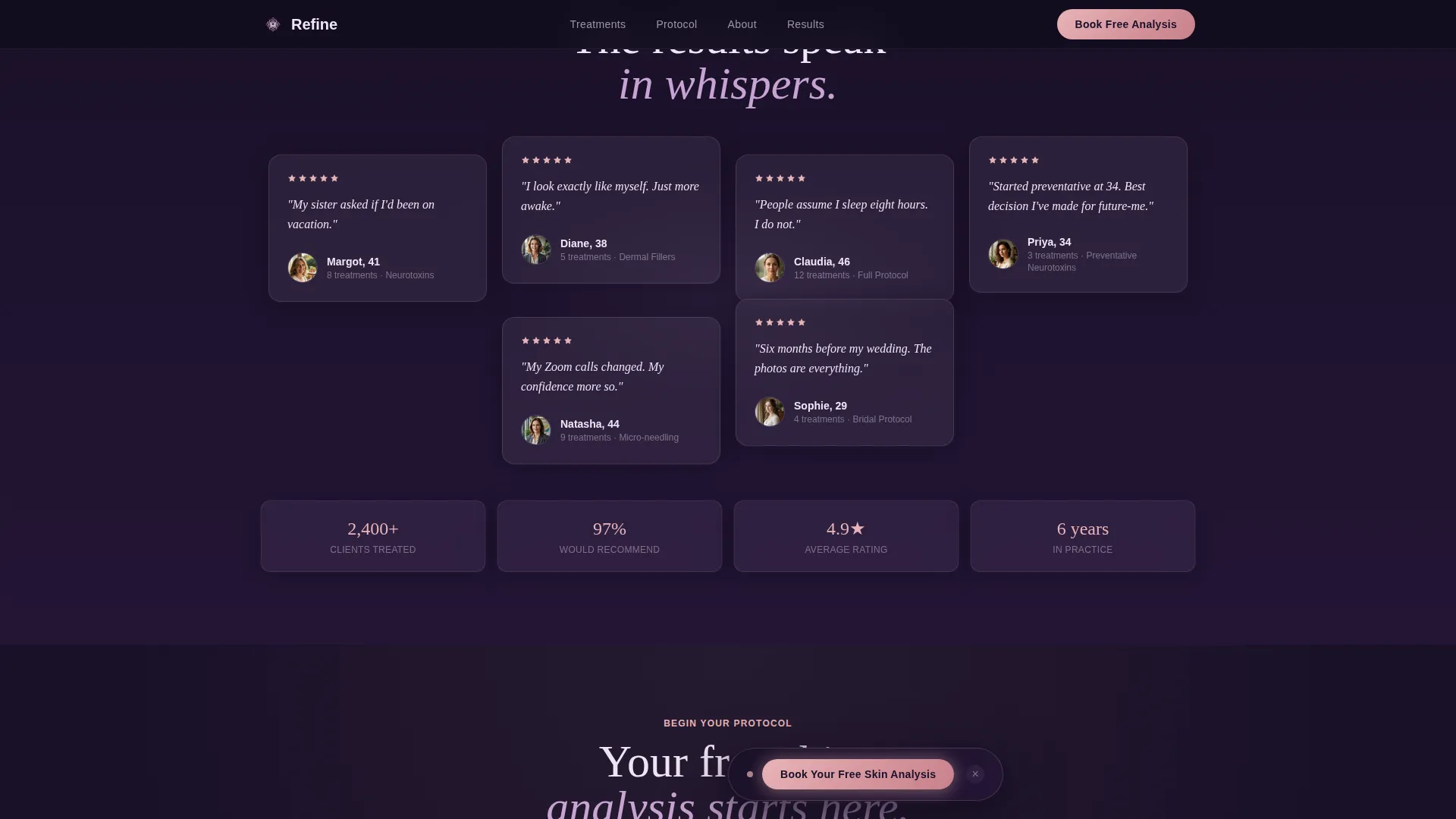 Luxury Anti-Aging Clinic Landing Page Template