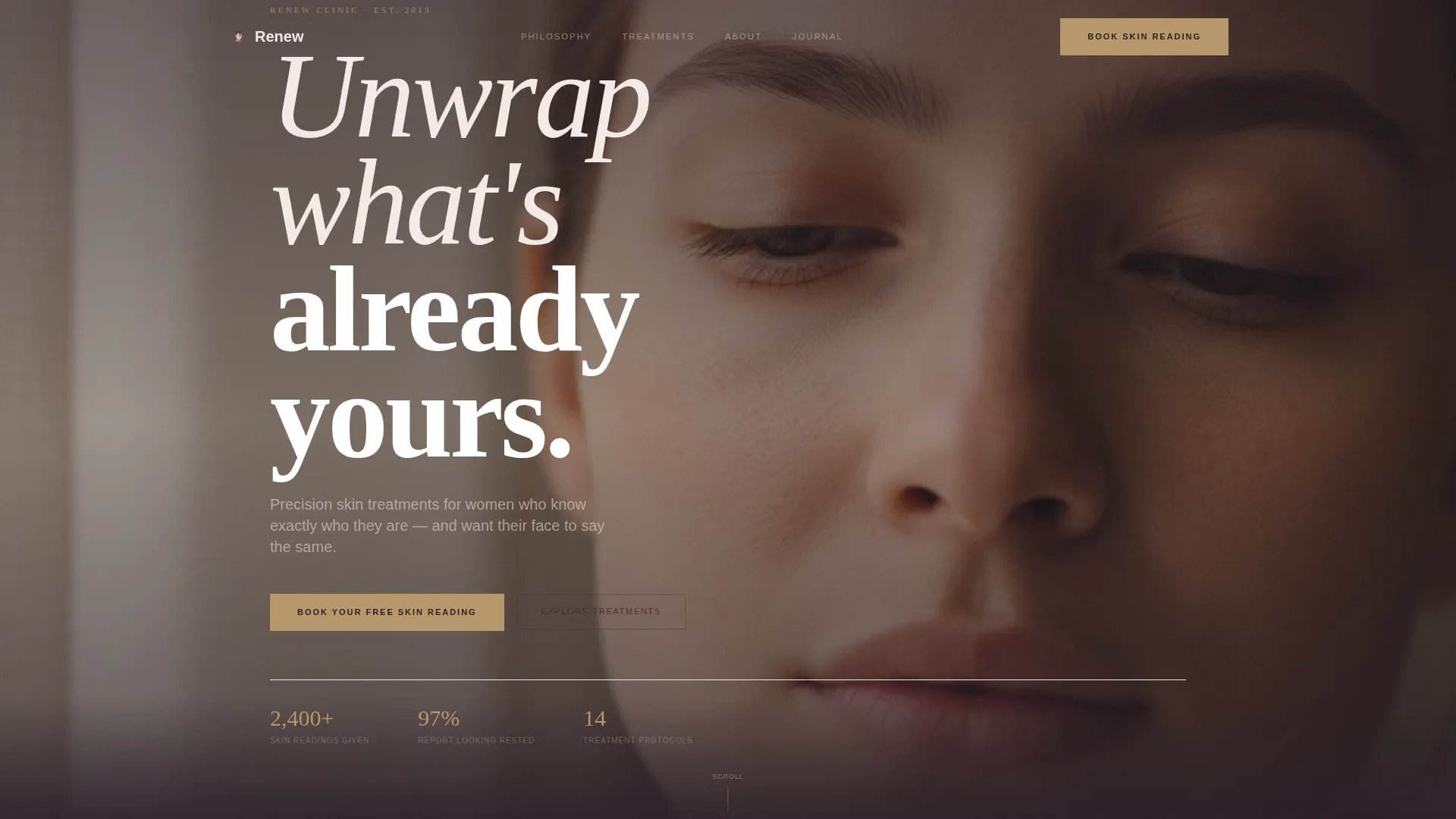Skincare & Derma Clinic Booking Website Template