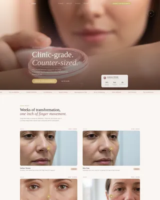 Radiant Skincare At-Home Laser Device Landing Page