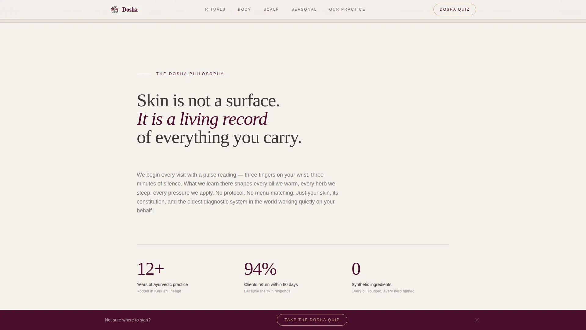 Luxe Ayurvedic | Free Website Template | Rocket