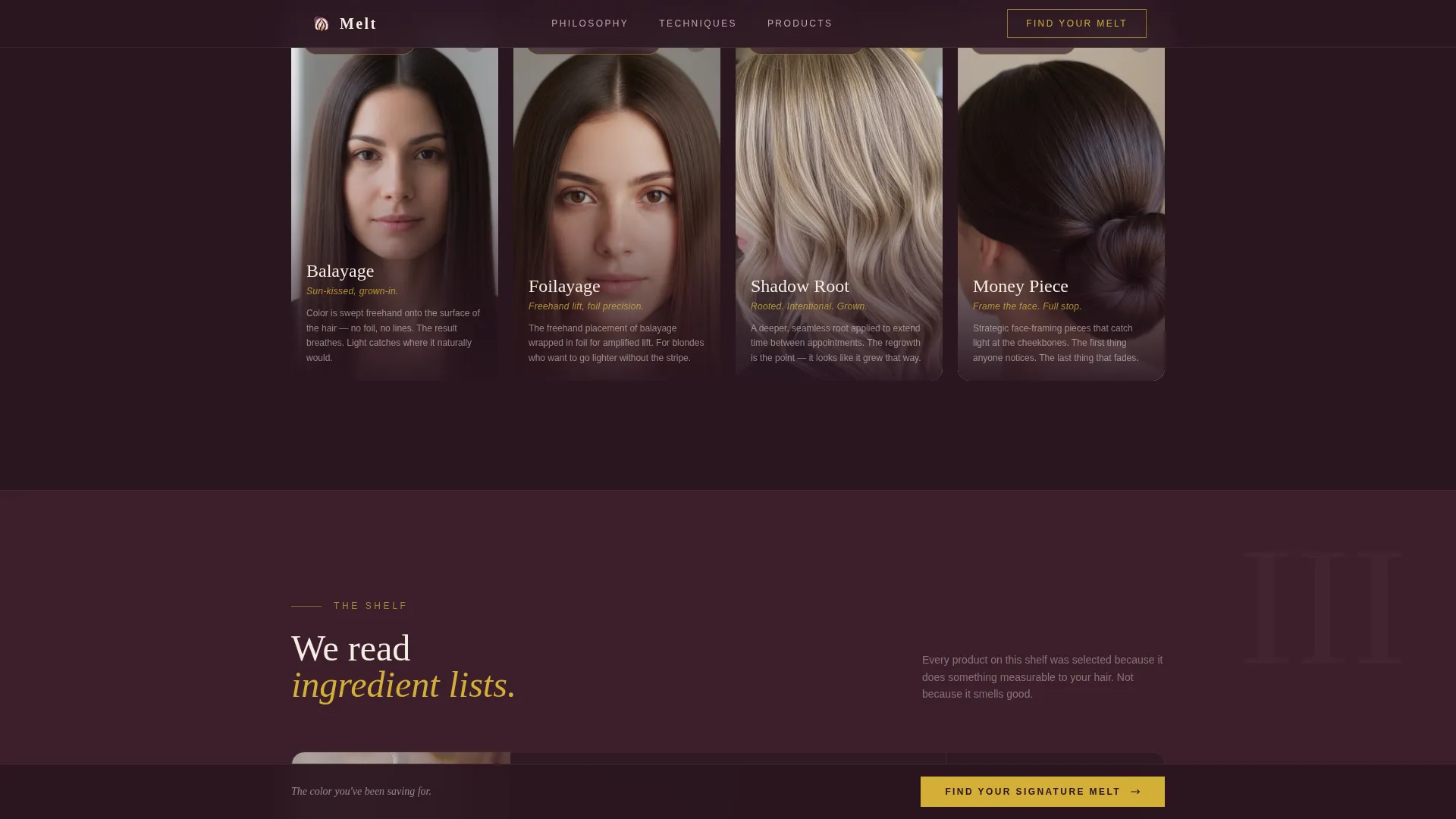 Radiant Balayage Landing Page Template