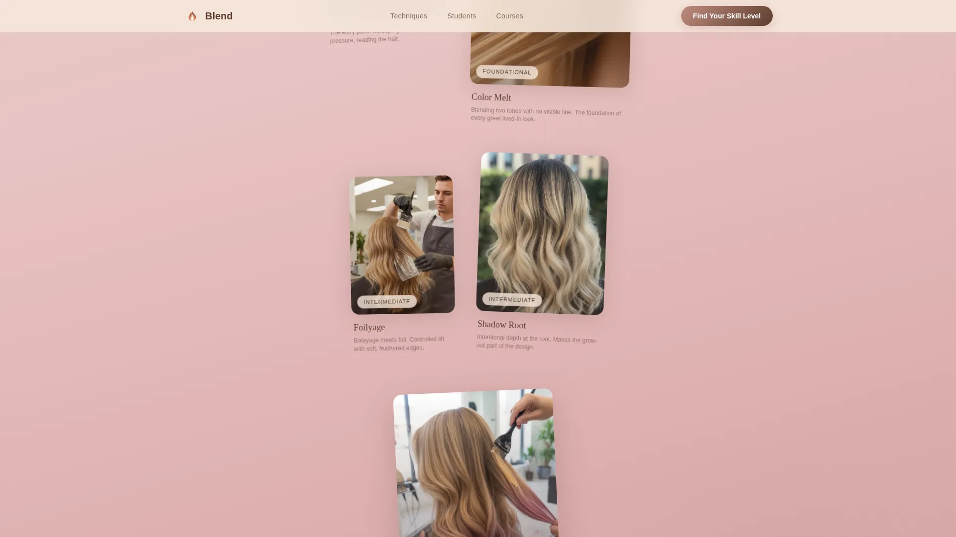 Balayage & Ombré Training Academy Landing Page Template