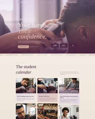 Academy Landing Page Template | Fade