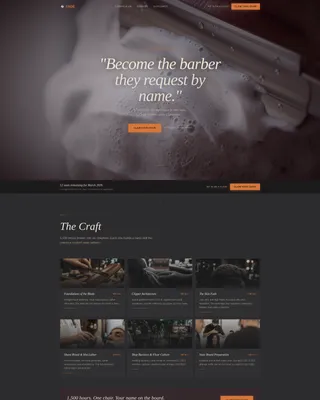Barbering School Landing Page Template