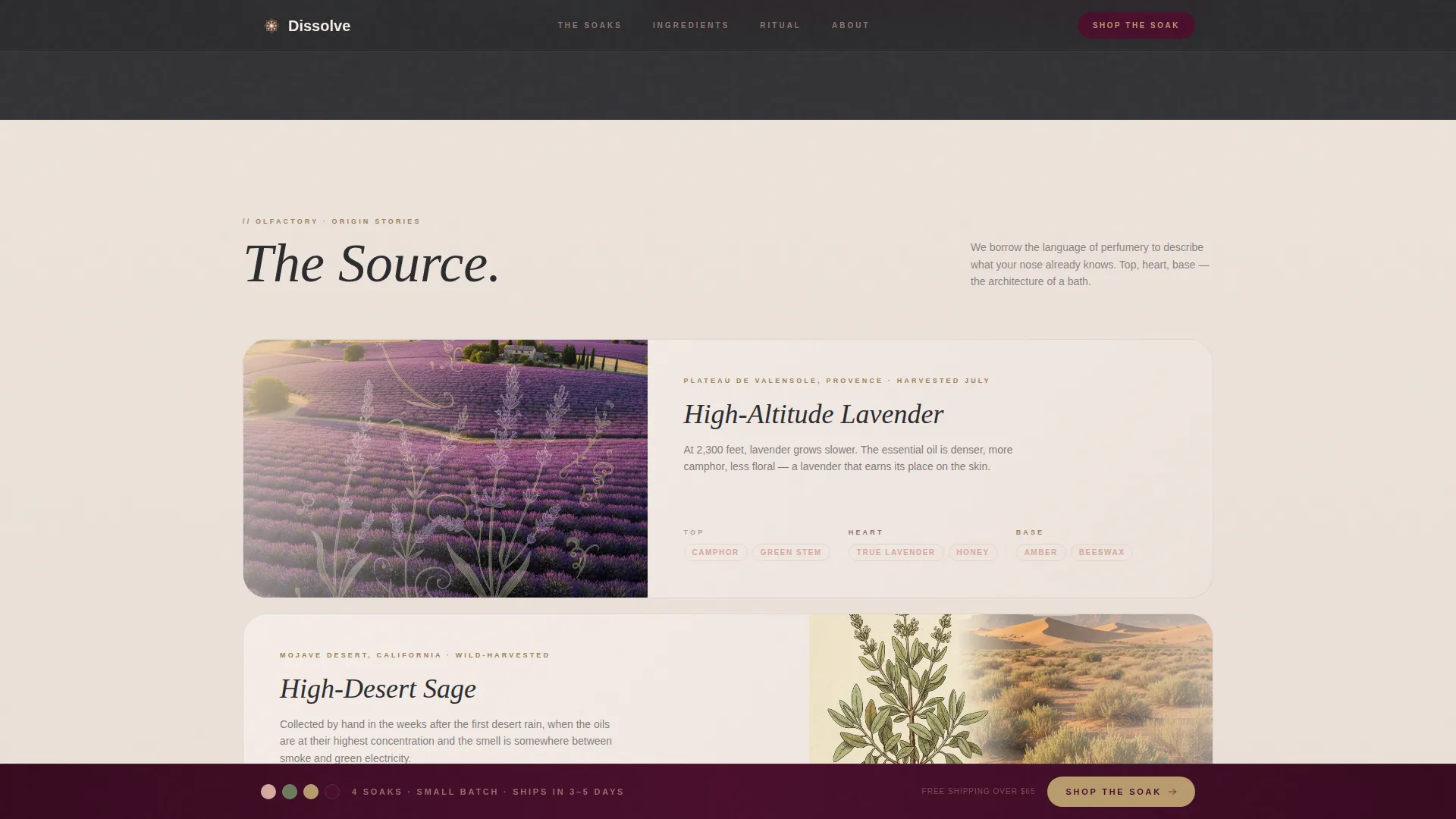 Body Care & Bath Brand Blog Website Template