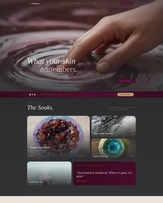 Body Care & Bath Brand Blog Website Template
