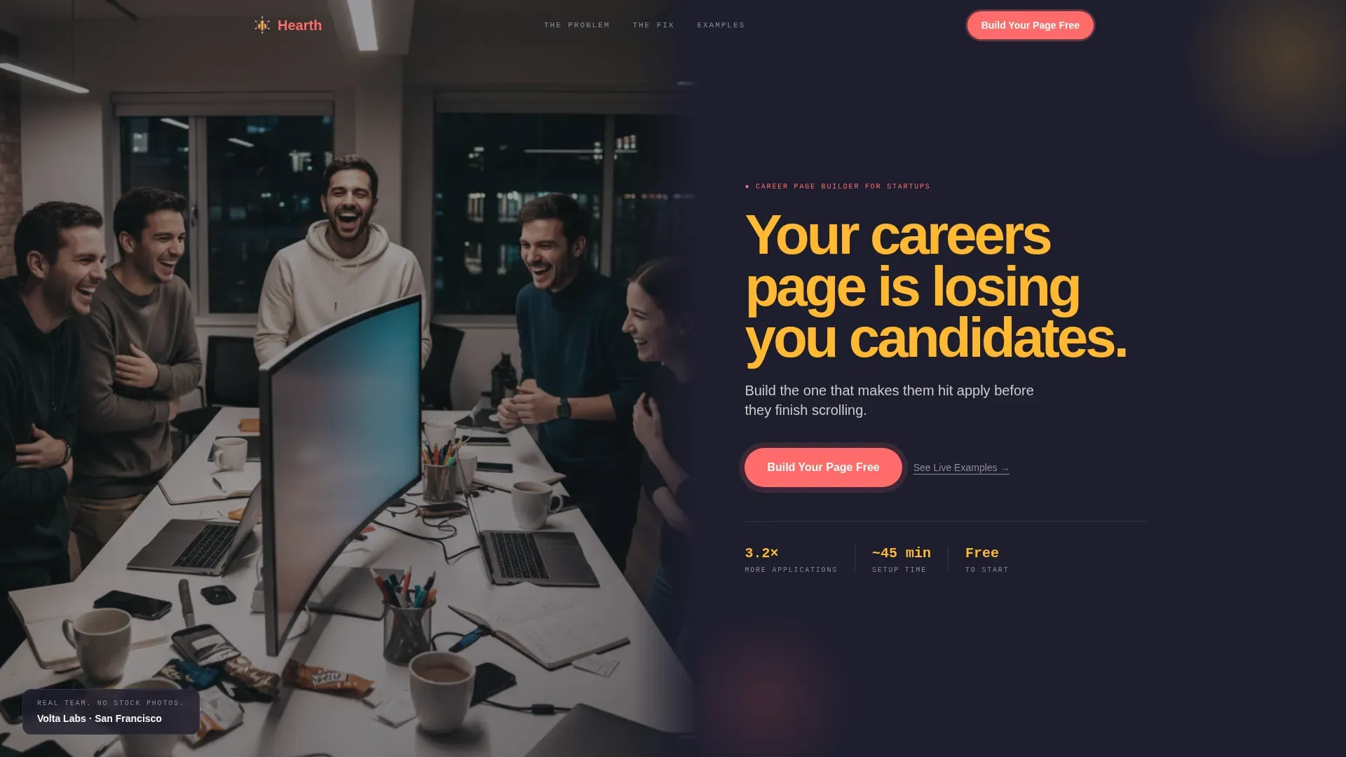 Startup Career Page Builder Landing Page Template
