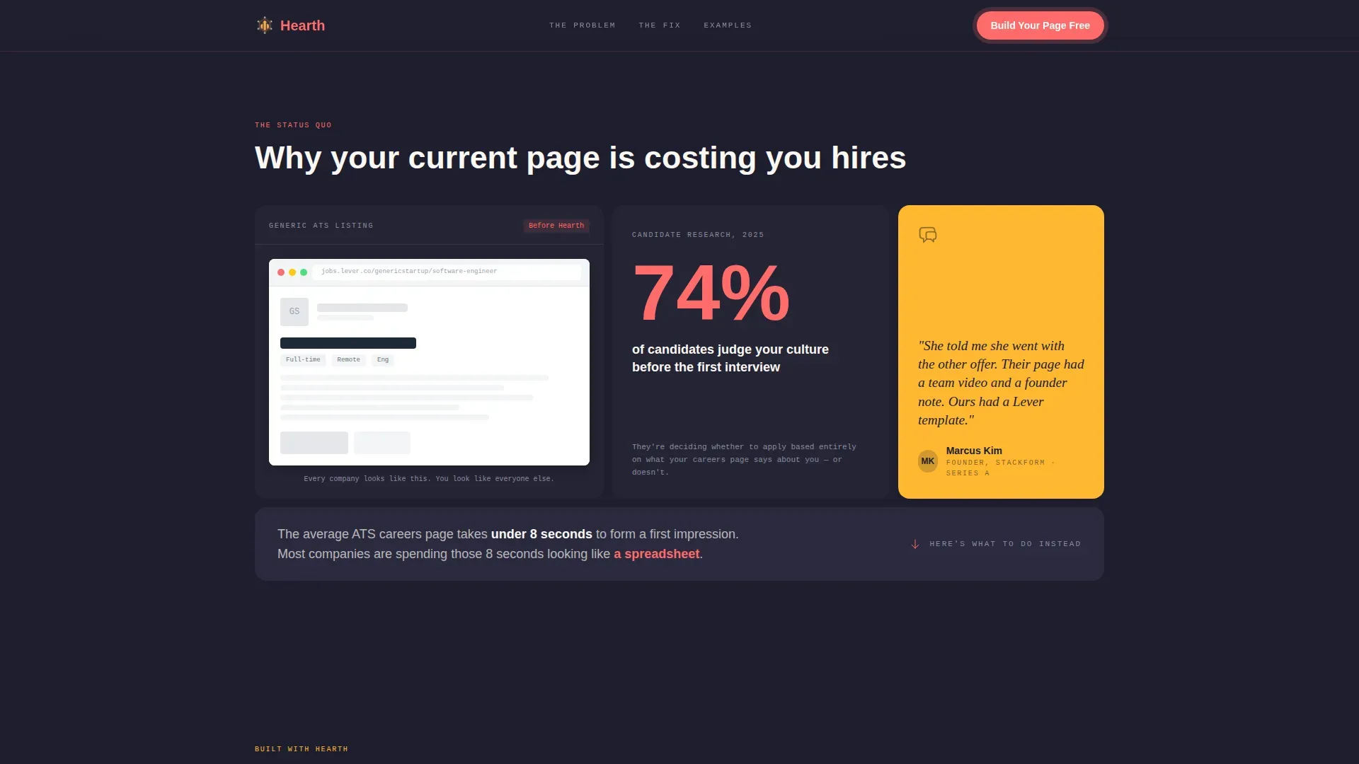 Startup Career Page Builder Landing Page Template
