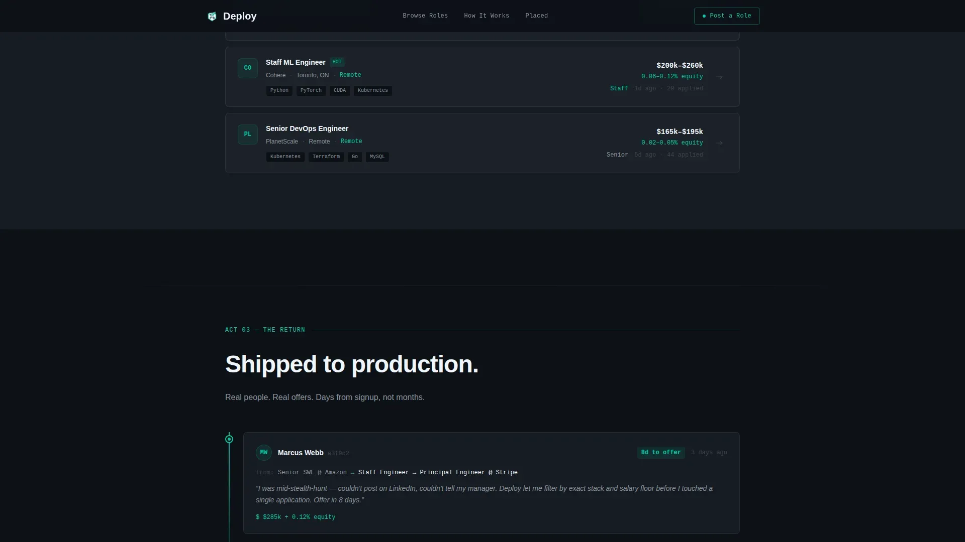 Tech Job Board Landing Page Template