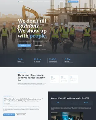 Complete Recruiting & Staffing Agency Professional Website Template