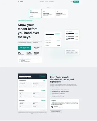 Tenant Screening Landing page Template